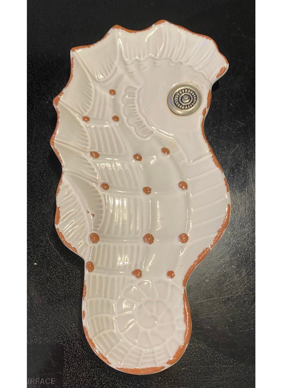 Mud Pie Seahorse Spoon Rest 8.25" tall x 4.25 wide - Never Used
